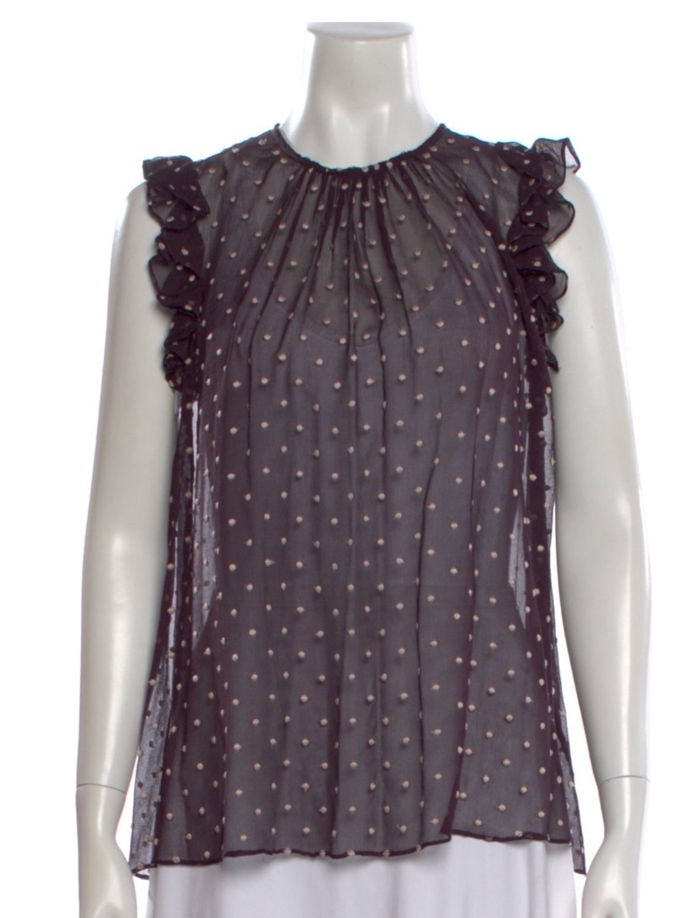 Zimmermann polka dot burgundy/pink blouse sz 1 US 2-6 $345